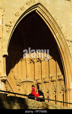 Portal del Mirador, Catedral de Mallorca, siglo XIII, Monumento histórico - artístico, Palma, Mallorca, Balearen, Spanien, Europa. Stockfoto