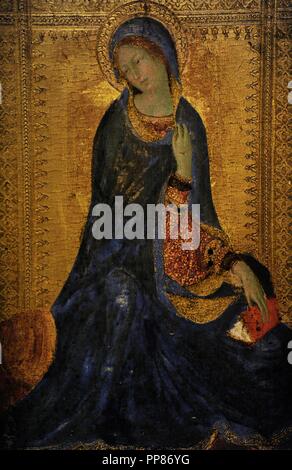 Simone Martini (c 1284-1344). Italienischer Maler. Sieneser Schule. Madonna von der Verkündigung Szene, 1340-1344. Rechten Kotflügel eines klappbaren Diptychon. Tempera auf Systemsteuerung. Die Eremitage. Sankt Petersburg. Russland. Stockfoto