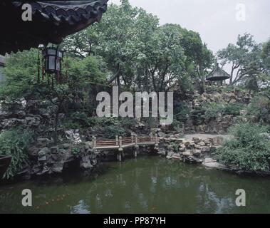 JARDIN PINTORESCO CONSTRUIDO EN EL S XVI POR LA FAMILIA PAN-DINASTIA MING. Autor: NANYANG ZHANG. Lage: JARDINES DE YUYUAN. SHANGHAI. China. Stockfoto