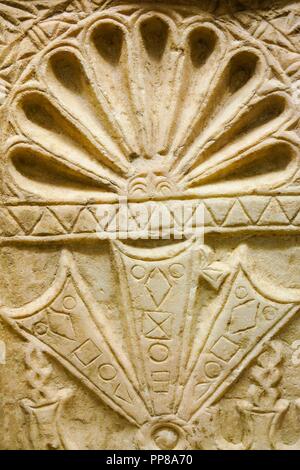 Fragmento de Sarcofago De La Basilica, Museo, Mezquita-Catedral de Córdoba, Andalusien, Spanien. Stockfoto