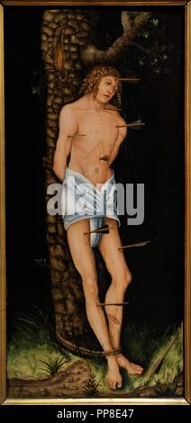 St. Sebastian, 1543, durch die Werkstatt von Lucas Cranach dem Älteren (16. Jahrhundert). National Gallery. Oslo. Norwegen. Stockfoto