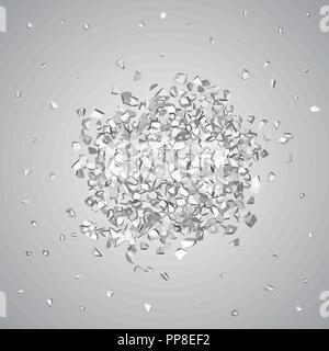 Zerbröckelt Haufen Steine. Edelsteine Vektor. Hintergrund mit einem Bündel von polygonalen geometrische Formen. Stock Vektor