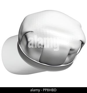 Vector Abbildung: ein modisches Cap mit einem Visier. Design Lösung. 3D. Den unterschiedlichen Winkeln. Weiß polygonalen abdecken. Isometrie. Stock Vektor