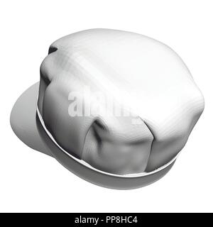 Vector Abbildung: ein modisches Cap mit einem Visier. Design Lösung. 3D. Den unterschiedlichen Winkeln. Weiß polygonalen abdecken. Isometrie. Stock Vektor