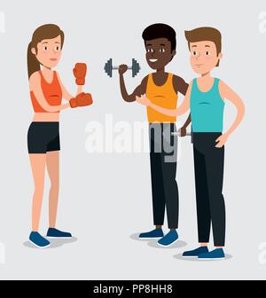 Gruppe von Athleten Sport Stock Vektor