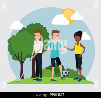 Gruppe von Athleten Sport Stock Vektor