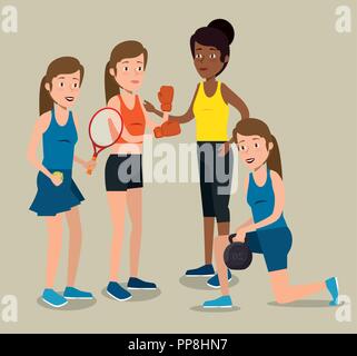 Gruppe von Athleten Sport Stock Vektor
