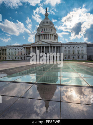 US Capitol Gebäude bei Sonnenuntergang, Washington DC, USA Stockfoto