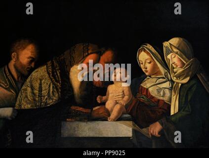 Giovanni Bellini (1432-1516). Italienischer Maler. Beschneidung, ca. 1500. Bourbon-Sammlung. Nationales Museum von Capodimonte. Neapel. Italien. Stockfoto