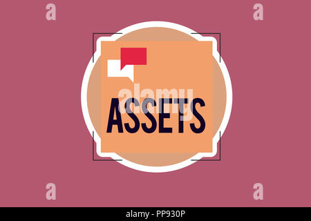 Handschrift Text schreiben. Konzept sinn Los von Immobilien durch die Person oder Firma im Besitz als Wert. Stockfoto