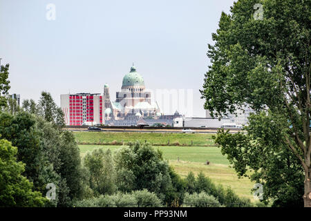 Skyline von Brüssel aus dem grünen Agglomeration Stockfoto