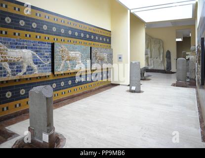 Babylon. Monumentale Prozession Straße. Relief des Löwen. Archäologisches Museum. Museum für alte Orient. Istanbul. Turkei. Stockfoto