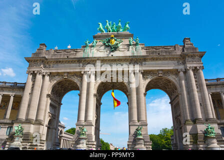 Arcades du Cinquantenaire, Triumphbogen, Parc du Cinquantenaire, Brüssel, Belgien Stockfoto