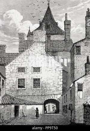 Tolbooth Wynd, Canongate, Edinburgh, Schottland, 18. Jahrhundert Stockfoto