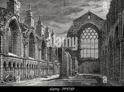 Holyrood Abbey, Edinburgh, Schottland, 18. Jahrhundert Stockfoto