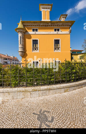Cascais, Portugal, Casa L. Perestrelo De Vasconcelos, einem typisch portugiesischen Palast mit neomanueline Merkmal Stockfoto