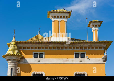 Cascais, Portugal, Casa L. Perestrelo De Vasconcelos, einem typisch portugiesischen Palast mit neomanueline Merkmal Stockfoto