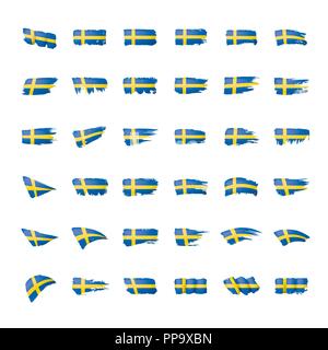 Schweden Flagge, Vektor, Abbildung auf einem weißen Hintergrund. Stock Vektor