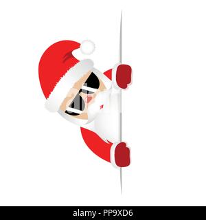 Hipster Weihnachtsmann mit Bart und Sonnenbrille Vektor-illustration EPS 10. Stock Vektor