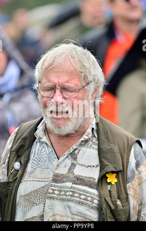 Bill Oddie-naturalistischen und TV-Persönlichkeit - im Hyde Park vor dem Volk ist für die Tierwelt, London, 22. September 2018 laufen Stockfoto