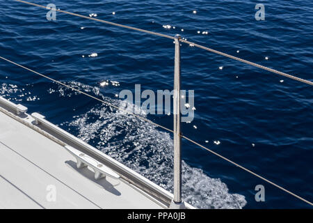 Yachtcharter Urlaub an der Adria. Detail der Yacht Equipment. Stockfoto