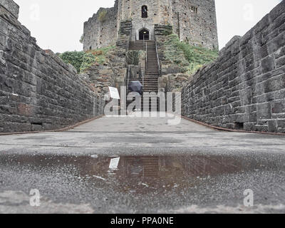 Cardiff, Großbritannien - 16. Semptember 2018: Blick auf das Schloss von Cardiff Stockfoto