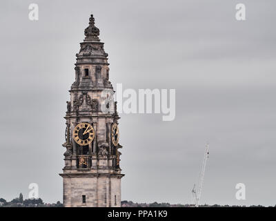 Cardiff, Großbritannien - 16. Semptember 2018: Blick auf den Straßen der Stadt Cardiff Stockfoto