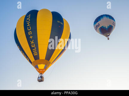 Parco Acquarossa, Italien - das Land in der Gemeinde von Città di Castello, Umbrien, von dem aus die Ballons der Todi Sagrantino Cup gehen Stockfoto