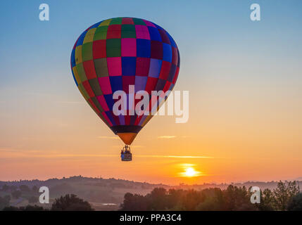 Parco Acquarossa, Italien - das Land in der Gemeinde von Città di Castello, Umbrien, von dem aus die Ballons der Todi Sagrantino Cup gehen Stockfoto