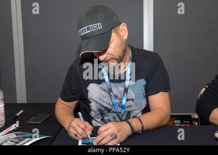 Fürth, Deutschland - 22. September 2018: Björn Schalla (*1974, Synchronsprecher, Übersetzer und Regisseur - Star Wars: The Force weckt, Star Trek in Darkn Stockfoto