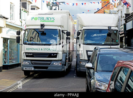 Staus in Honiton, Devon, England Großbritannien Stockfoto