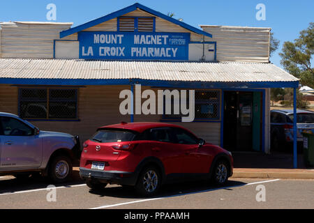 Australische Goldgräberstadt Architektur und Geschäfte, Mount Magnet, Murchison, Western Australia Stockfoto