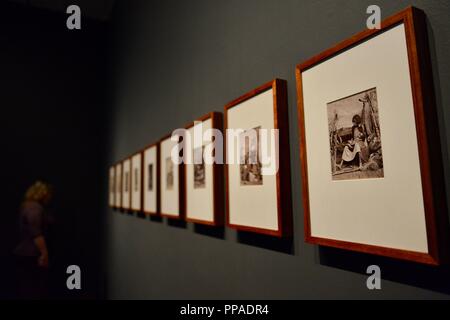 Fotos an der Wand, dem Australischen Zentrum für das bewegte Bild, Museum, Melbourne, VIC, Australien Stockfoto