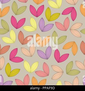 Nahtlose Hintergrundmuster mit Blatt Stock Vektor