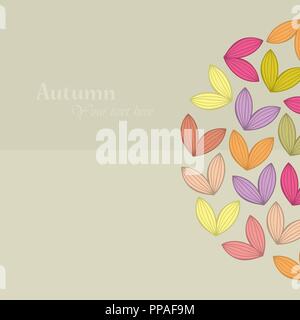 Herbst Thema fallende Vektor-illustration Blätter Stock Vektor