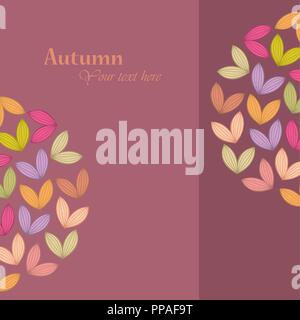 Herbst Thema fallende Vektor-illustration Blätter Stock Vektor