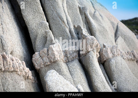 Klippen in der Nähe von Kalamitsi Beach, Sithonia Chalkidiki Griechenland Stockfoto