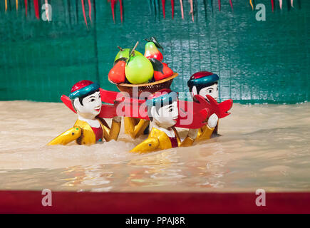 SAIGON, VIETNAM - 05 Januar, 2015 - Traditionelle Water Puppet Theatre Stockfoto