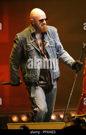 Rob Halford mit Judas Priest führt in Konzert im Seminole Hard Rock Hotel und Kasino in Hollywood, Florida am 17. August 2009. Stockfoto