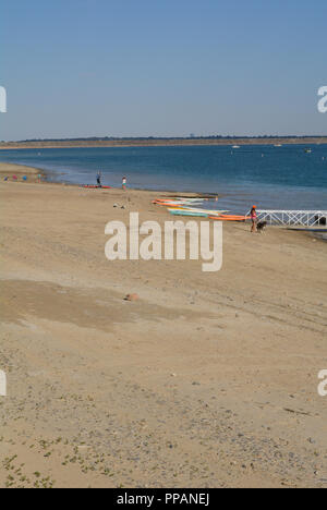 Wasserversorgung Reservoir für Städte von Westminster, Thornton und Northglenn Colorado Austrocknen von Dürre und Erweiterung Strand Stockfoto