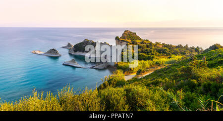 Wunderschöne Aussicht auf Kap Drastis in Korfu in Griechenland Stockfoto