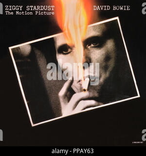 David Bowie - original Vinyl Album Cover - Ziggy Sturdust der Film - 1983 Stockfoto