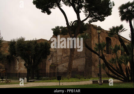 Italien. Rom. Thermen des Diokletian. Gebaut von 298-306. Von außen. Römische Nationalmuseum. Italien. Stockfoto