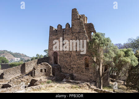 Palast der IYASU I, Fasil Ghebbi, Royal Enclosure, Gonder, Äthiopien. Weltkulturerbe der UNESCO Stockfoto