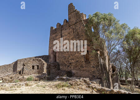 Palast der IYASU I, Fasil Ghebbi, Royal Enclosure, Gonder, Äthiopien. Weltkulturerbe der UNESCO Stockfoto