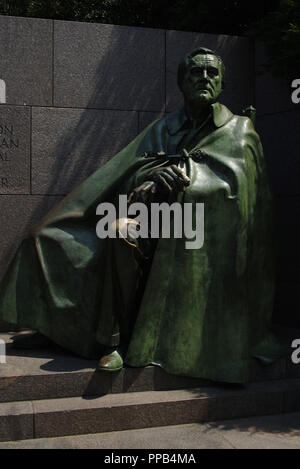 Franklin D. Roosevelt (1882-1945). 32Th Präsident der Vereinigten Staaten. Bronzestatue. Detail. Franklin Delano Roosevelt Memorial. Washington D.C. United States. Stockfoto