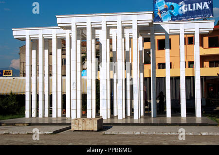 Republik von Albanien. Shkodra. Denkmal am 2 April. Stockfoto