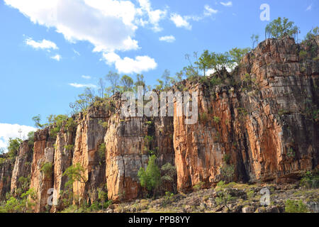 Katherine Gorge im Nitmiluk National Park, Nr. Katherine, wo der Katherine River bis 13 Sandstein Schluchten läuft, Northern Territory, Australien Stockfoto