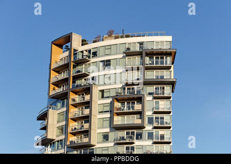 Nahaufnahme eines neuen Wohnhauses in South Granville, Vancouver, BC, Kanada steigen Stockfoto