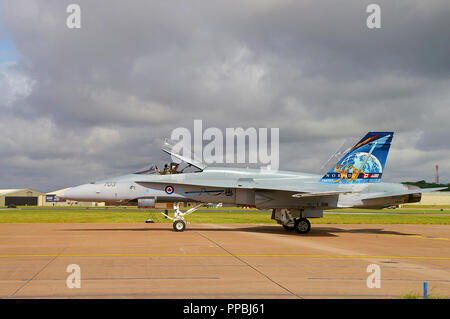 Royal Canadian Air Force, Canadian Armed Forces McDonnell Douglas CF-188A Hornet aus 4 Wing Cold Lake mit NORAD-Speziallackierung Stockfoto